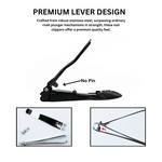 TrimTech Gloss Black Small Nail Clipper with Catcher Plus Nail File