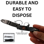 TrimTech Gloss Black Small Nail Clipper with Catcher Plus Nail File