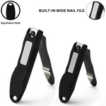 Vaijoy Large and Small Nail Clipper with Catcher Plus Built-in Nail File Set