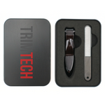 TrimTech Gloss Black Small Nail Clipper with Catcher Plus Nail File