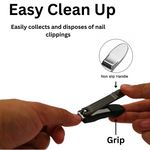 Vaijoy Large and Small Nail Clipper with Catcher Plus Built-in Nail File Set